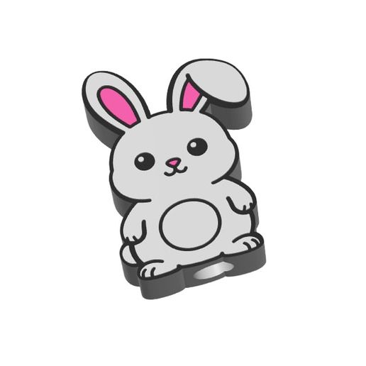 Bent Ear Bunny Topper 2 sizes 3MF file Included