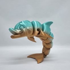 Симпатичный дельфин на флекси-принтере, kubaklim