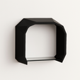 Geometric-Black.png Minimalistisches schwebendes Wandregal