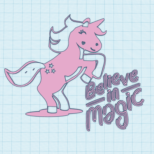 little-pony-unicorn.png Fichier STL Petit poney, licorne, Croire en la magie...・Plan imprimable en 3D à télécharger, Allexxe