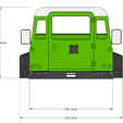 rear_view.png Land Rover Defender 110 4-türige Karosserie 1/10 SCALE OFF-ROAD CRAWLER BODY | Radstand 285mm