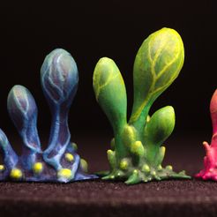 mini01x.jpg Free STL file Tabletop plant: "Blob Crowd Plant 3 Minis Set" (Alien Vegetation 16)・3D printer model to download