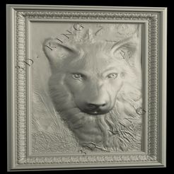 Wolf-1.jpg STL-Datei Wolf, 3D STL Model, CNC Router Engraver, Artcam, Aspire, CNC files, Wood, Art, Wall Decor, Cnc, Instant Download kostenlos・3D-druckbares Design zum herunterladen