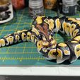 Ball Python Snake articulated toy, print-in-place body, snap-fit head, cute-flexi