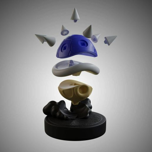 Super Mario Turtle Shells! (Blue Spiny Shell & Red\Green turtle shell) Kit UPDATED! 3D model