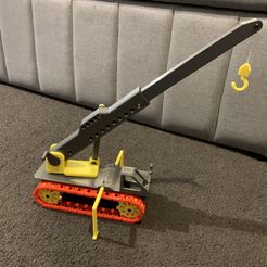 SXI6rje.jpeg STL file Tracked Crane Truck Toy・3D printing template to download