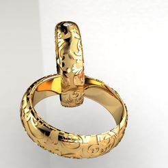 5.jpg Free STL file Classic couple ring・3D printable object to download