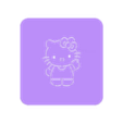 HellowKitty006-7cm12x12.stl Set Stencil + Cutter "Hellow Kitty #1".