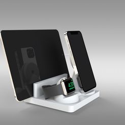 Untitled-3.jpg Файл STL ЗАРЯДНАЯ ПОДСТАВКА MAGSAFE ДЛЯ IPHONE, ЧАСОВ И IPAD - НОВАЯ・Дизайн 3D-печати для загрузки3D