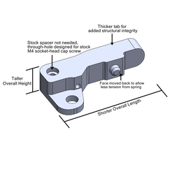 Screenshot-2023-03-12-161919.png STL file Ender 3 Pro Extruder Motor Filament Tensioner Arm Replacement・3D printer design to download