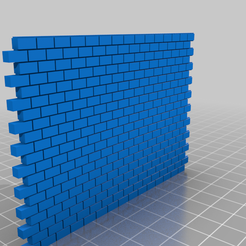 Cinder_Block_Wall_Double_Portion_[64-Scale.png Descargue el archivo STL gratuito Bloque de hormigón y muro 1:64 • Objeto de impresión 3D, TTBstudios
