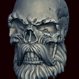 0.png Skull with beard and mustache