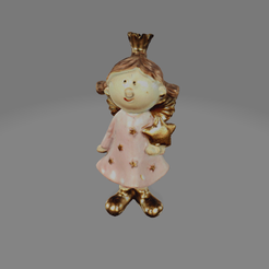 33.png Archivo STL Princesa con estrella・Objeto para impresora 3D para descargar