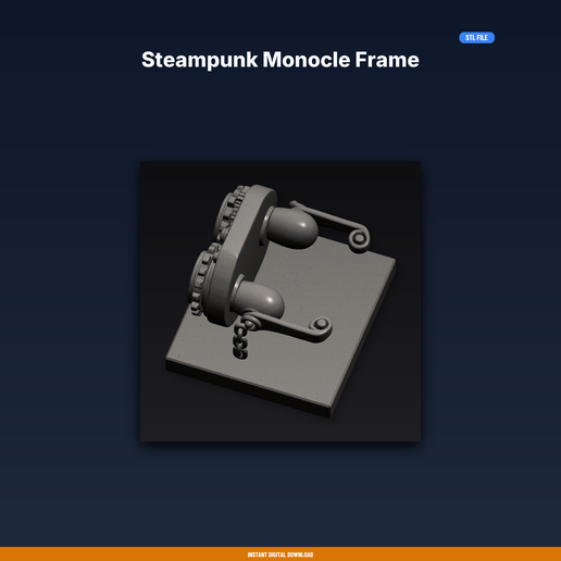 Steampunk Monocle Frame - 3D Printable STL File