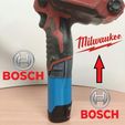 11.jpg STL file BOSCH PRO 12 V ON MILWAUKEE M12 Adapter・3D printer model to download