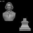 11.jpg Ludwig van Beethoven Bust  Model Printing Miniature Assembly File STL for 3D Printer FDM-FFF DLP-SLA-SLS