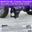 MRCC_MrCrawley_Complete_17.jpg MyRCCar Mr. Crawley Complete. 1/10 Customizable RC Rock Crawler Chassis with Portal Axles and Gearbox