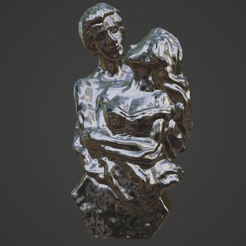 Front.png STL file Loving Couple Embracing Bust・3D printing model to download