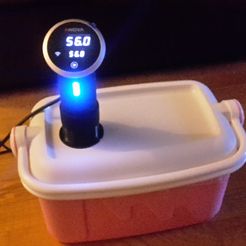 20180201_091730.jpg Free 3D file Anova sous vide circulator to coolerbox adapter・Object to download and to 3D print