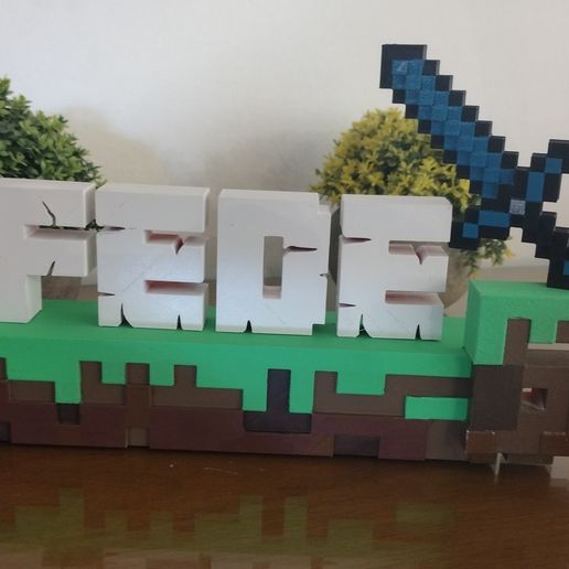 IMG_20240218_173256974.jpg MINECRAFT Logo Birthday Cake Topper