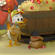 tbrender_013.png Ducks Tales diorama Scrooge Mc Duck Donald duck Huey Duey Luey