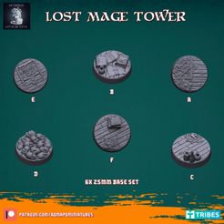 720X720-render1-3.jpg STL file Lost Mage Tower Set 6x25mm (Pre-supported)・3D printable design to download
