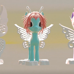 3-PONEY-3-FACE.png STL file 3 small ponies series 3・Model to download and 3D print