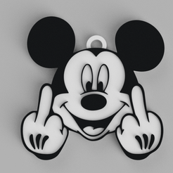 tinker.png Free STL file Mickey Mouse Waving , keychain - pendant - earring・Model to download and 3D print