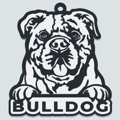 bulldog-tinker.png Fichier STL gratuit Porte-clés Bulldog・Design à télécharger et à imprimer en 3D