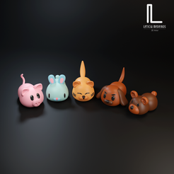 04.png Fichier STL Petits animaux mignons・Design pour impression 3D à télécharger