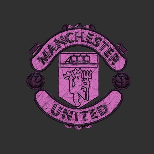 wire.jpg Modèle d'impression 3D du logo de Manchester United