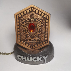 Finished.png Chucky Heart of Damballa Amulet with stand Model Kit