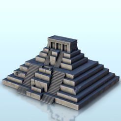 01-07.jpg STL-Datei Large mesoamerican pyramid with stairways 1 - Maya Aztec Cuetzpal Seraphon Lizardmen Medieval Age of Sigmar Warhammer herunterladen • Design für den 3D-Druck, Hartolia-Miniatures