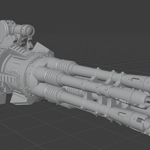 🔫 WL-A Zhor-pattern Superheavy Gatling Cannon MKII・ STL File for