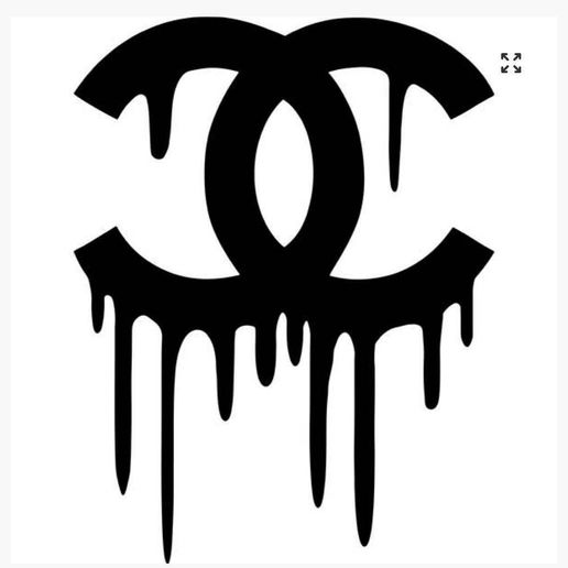 🎨 Chanel Dripping Logo Decor Topper wall art・ STL File for ・Cults