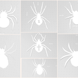 Collage-2022-08-24-12_01_12.jpg 7 Spider Silhouettes, Arachnid Outlines, Orb Weaver, Hourglass Spider, Stencils