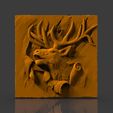 untitled.109.jpg Deer 3D STL Model for CNC Router, Artcam, Vetric, Engraver, Relief, Carving, Cut 3D, Stl File For Cnc Router, Wall Decor
