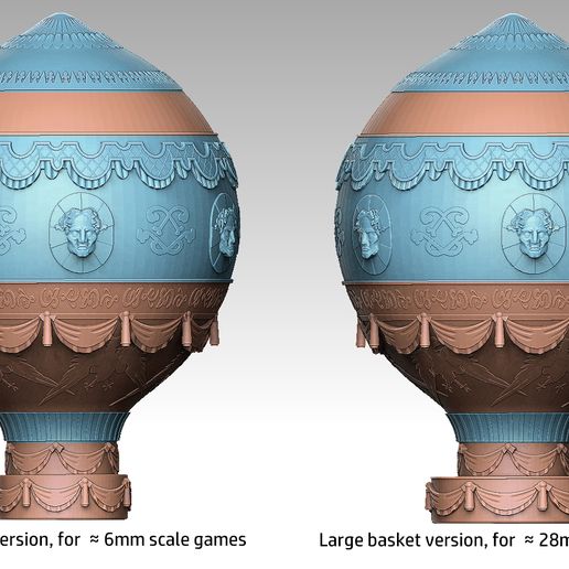 🎈 Montgolfier Balloon ROYALTY FREE VERSION・ 3D File for 3D printing・Cults