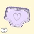 22-1.jpg Baby shower / gender reveal party cookie cutters - #22 - baby diaper (style 2)