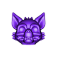 SKELEXI Flexi Skeleton Wolf_Head_No Eyes.stl Flexi Esqueleto Lobo