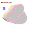 STL00712-2.png Sleepy Mouse Bath Bomb Mold
