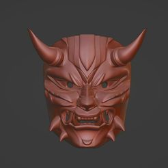 1.jpg Archivo 3D Máscara de Demonio Oni・Plan de impresora 3D para descargar, Tophwei