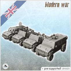 1-PREM.jpg STL file Set of British vehicles Iveco LMV Lince Panther CLV with different variants (4) - Cold Era Modern Warfare Conflict World War 3・3D print object to download