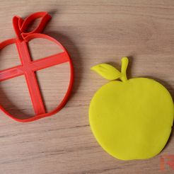 cookie_cutter_3d_print_apple.jpg STL-Datei Ausstecher mit Apfelkontur・Vorlage für 3D-Druck zum herunterladen