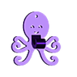 Octopus Printed final.stl Octopus coat hook for kids