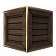 Crate-2.jpg Miniature Crate Box. 1:12 Scale Dollhouse & Market Accessory. Print-in-place with 3MF included.(No Supports and no Rafts)