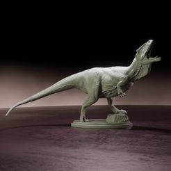 Charcharadontosaurus_roar_1.jpg STL-Datei Carcharadontosaurus brüllen - vorgestützter Dinosaurier・3D-druckbares Modell zum herunterladen