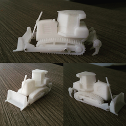 Capture d’écran 2017-04-25 à 19.49.22.png Free STL file Easy to print Generic Bulldozer (esc: 1:100)・Object to download and to 3D print