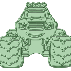 Blaze_1_e.png STL file Blaze and the Monters cookie cutter・3D printer model to download