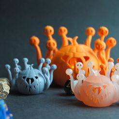 DSC_0013.jpg STL-Datei Kürbis Beholder Würfelhalter/Teelicht・Design für den 3D-Druck zum Herunterladen